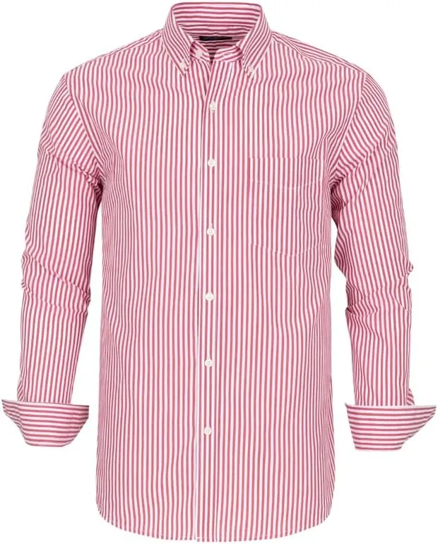 Men's Button Down Shirts Plaid Long Sleeve Dress Shirts