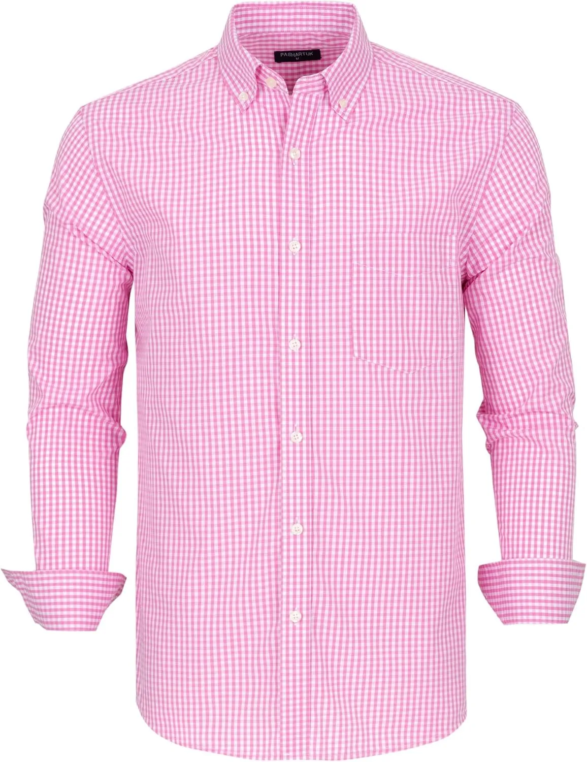 Men's Button Down Shirts Plaid Long Sleeve Dress Shirts