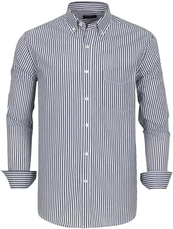 Men's Button Down Shirts Plaid Long Sleeve Dress Shirts