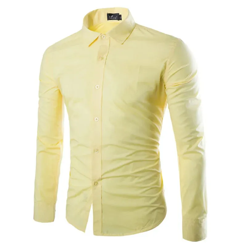 Men's Casual Long Sleeve Shirt in 14 Colors