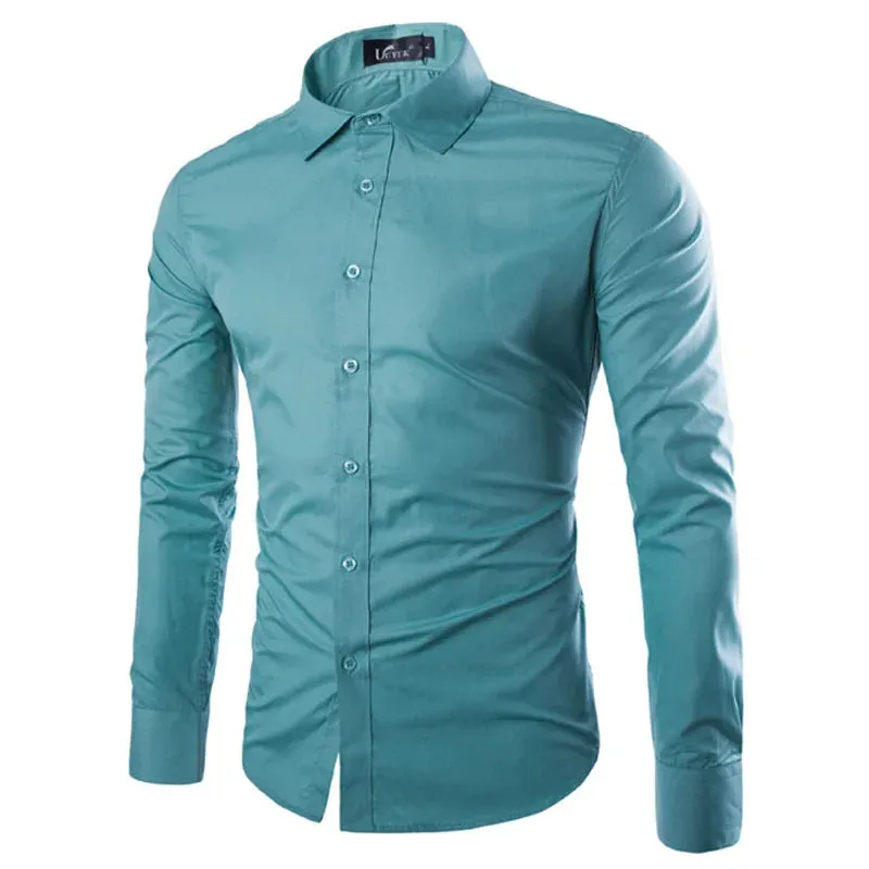 Men's Casual Long Sleeve Shirt in 14 Colors