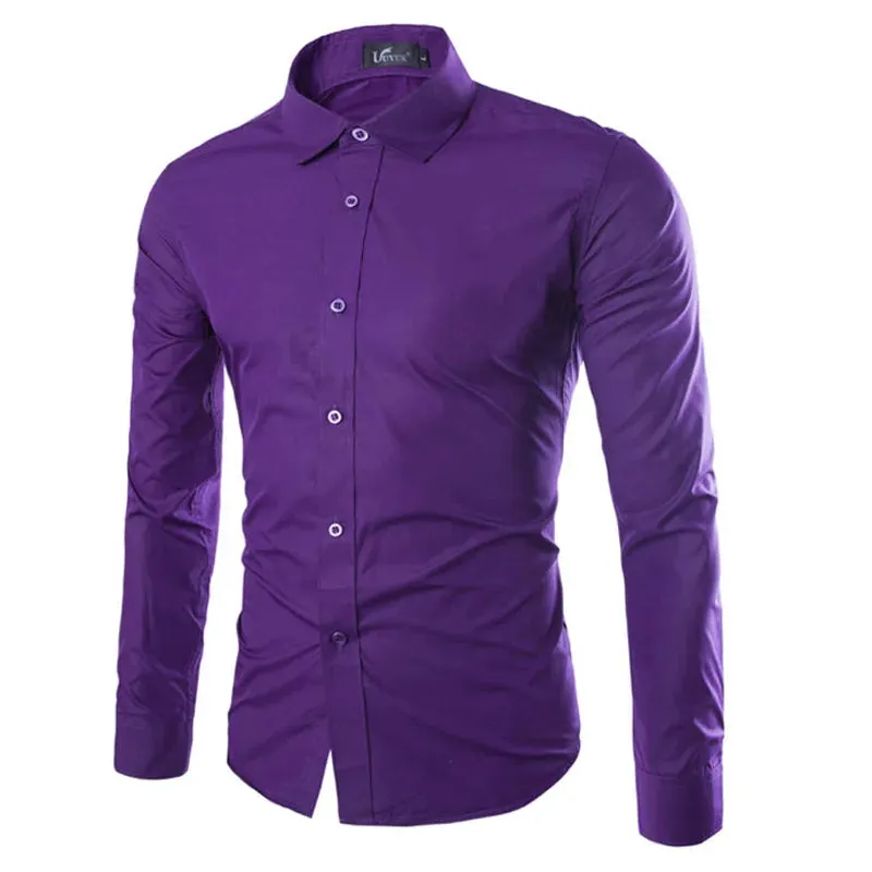 Men's Casual Long Sleeve Shirt in 14 Colors