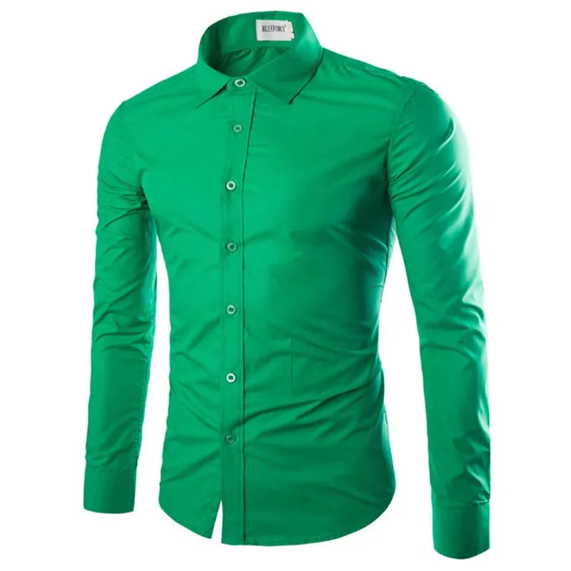 Men's Casual Long Sleeve Shirt in 14 Colors
