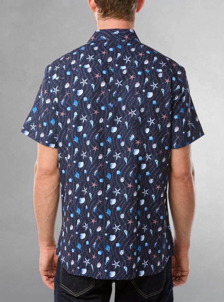 Men's casual short sleeve stretch shirt