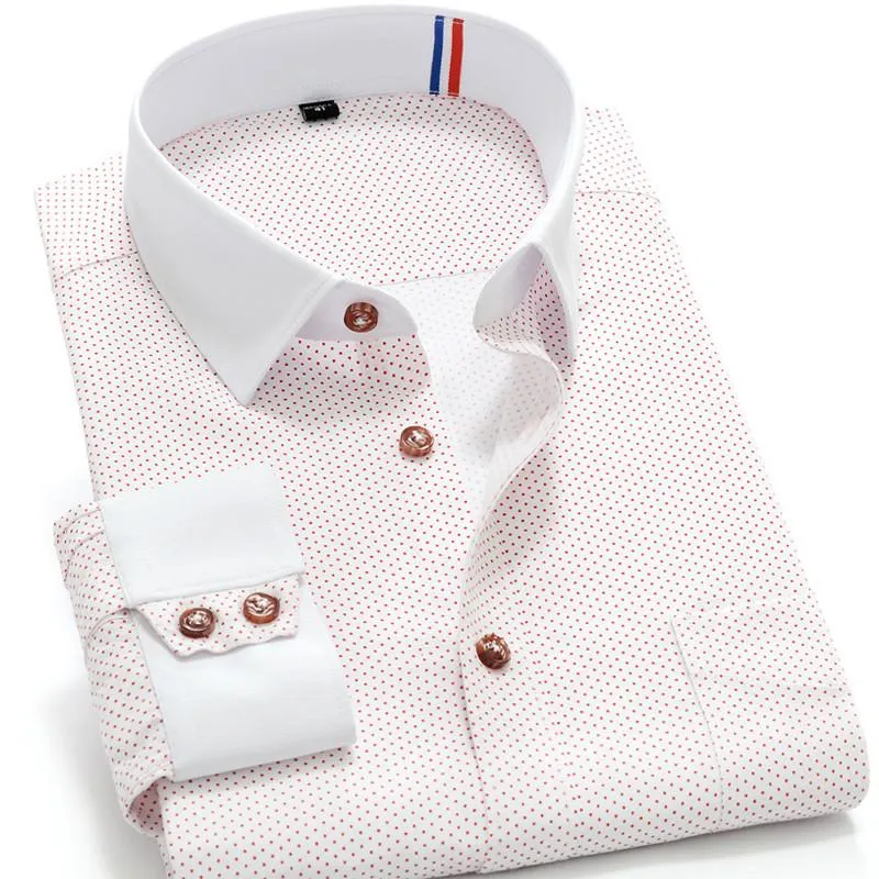 Men's Polka Dot Fashion Dress Shirt