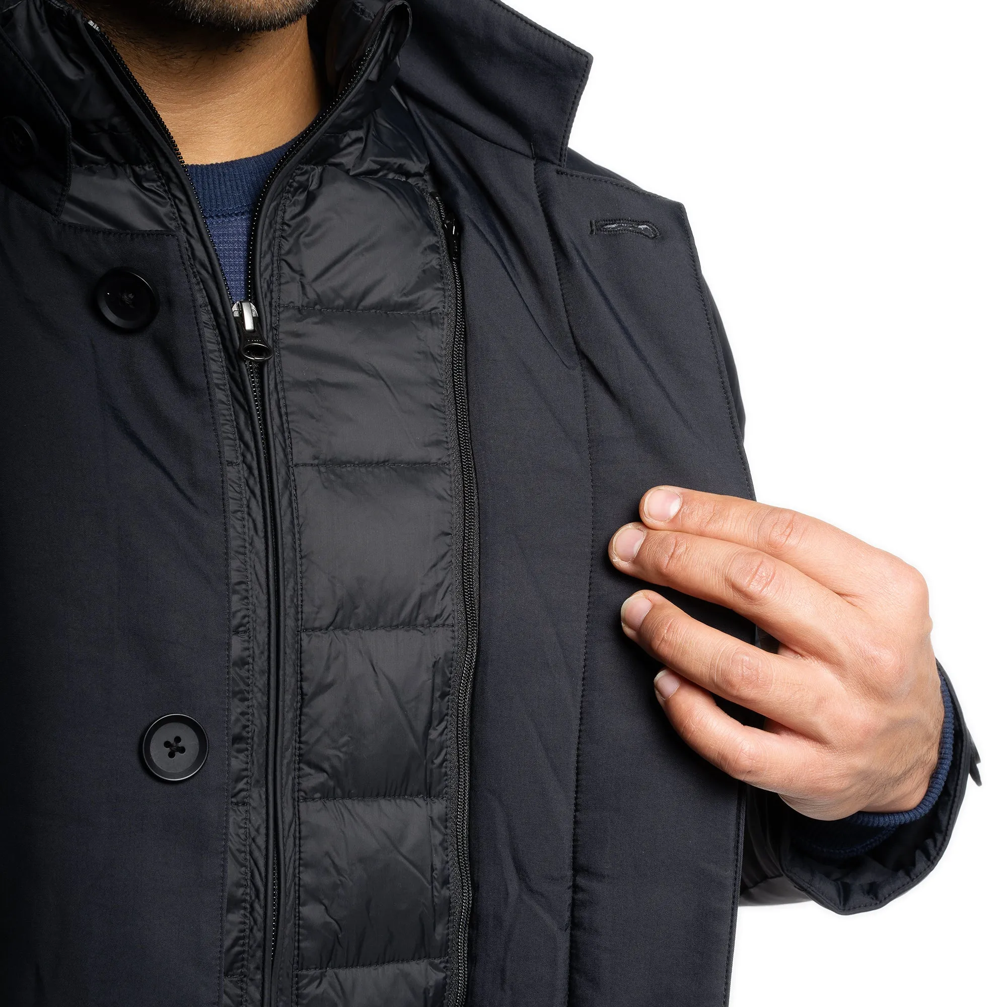 Milan Car Coat - Black