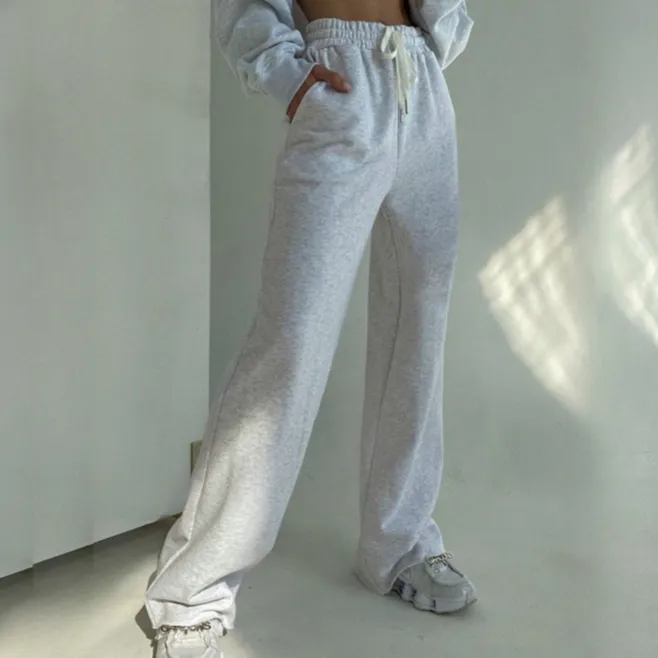 Mimi Casual Wide Leg Baggy Sweatpants - 2 Colors