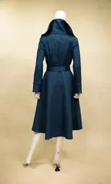 Mini Diamond Emboss jacquard Knit A-line coat