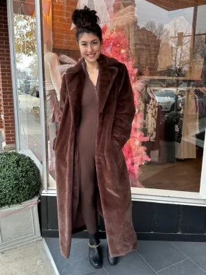 Miss Tiffy Fur Jacket Brown Faux Fur