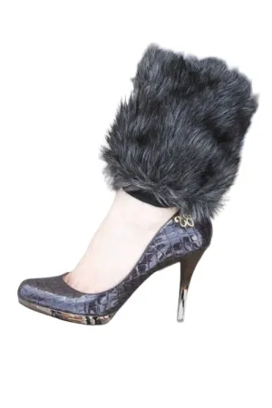 Misty Blue Connie - Boot Cuff Ankle Warmers