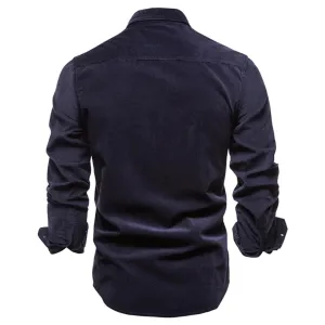 ModaVibe Klassisches Corduroy Polo Herrenshirt