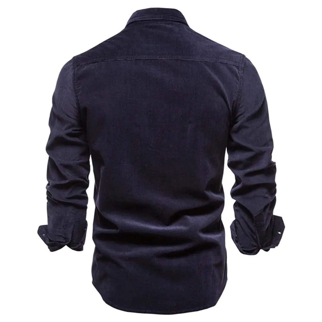 ModaVibe Klassisches Corduroy Polo Herrenshirt