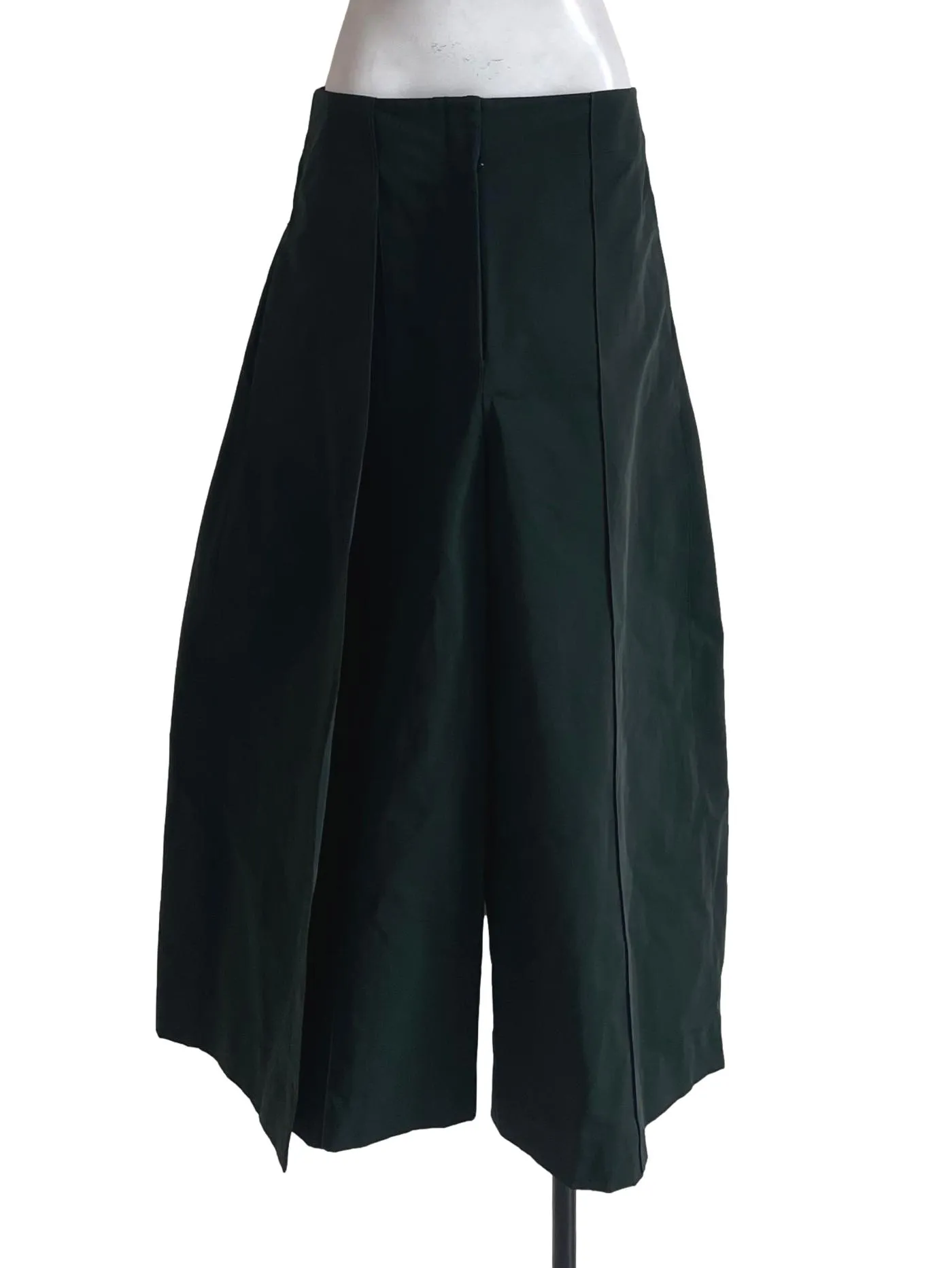 Navy Green Wide Leg Culottes