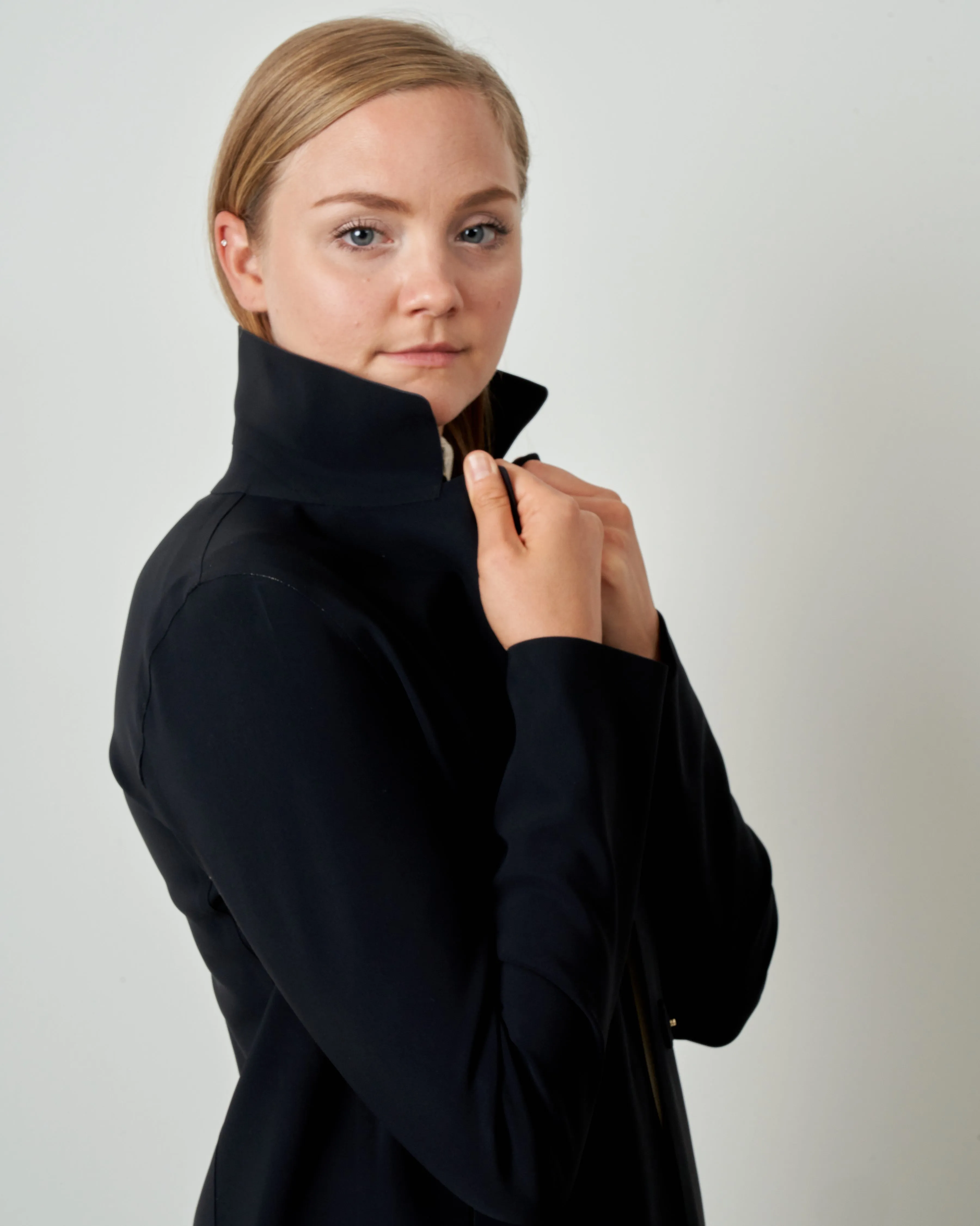 neoprene topper coat - black