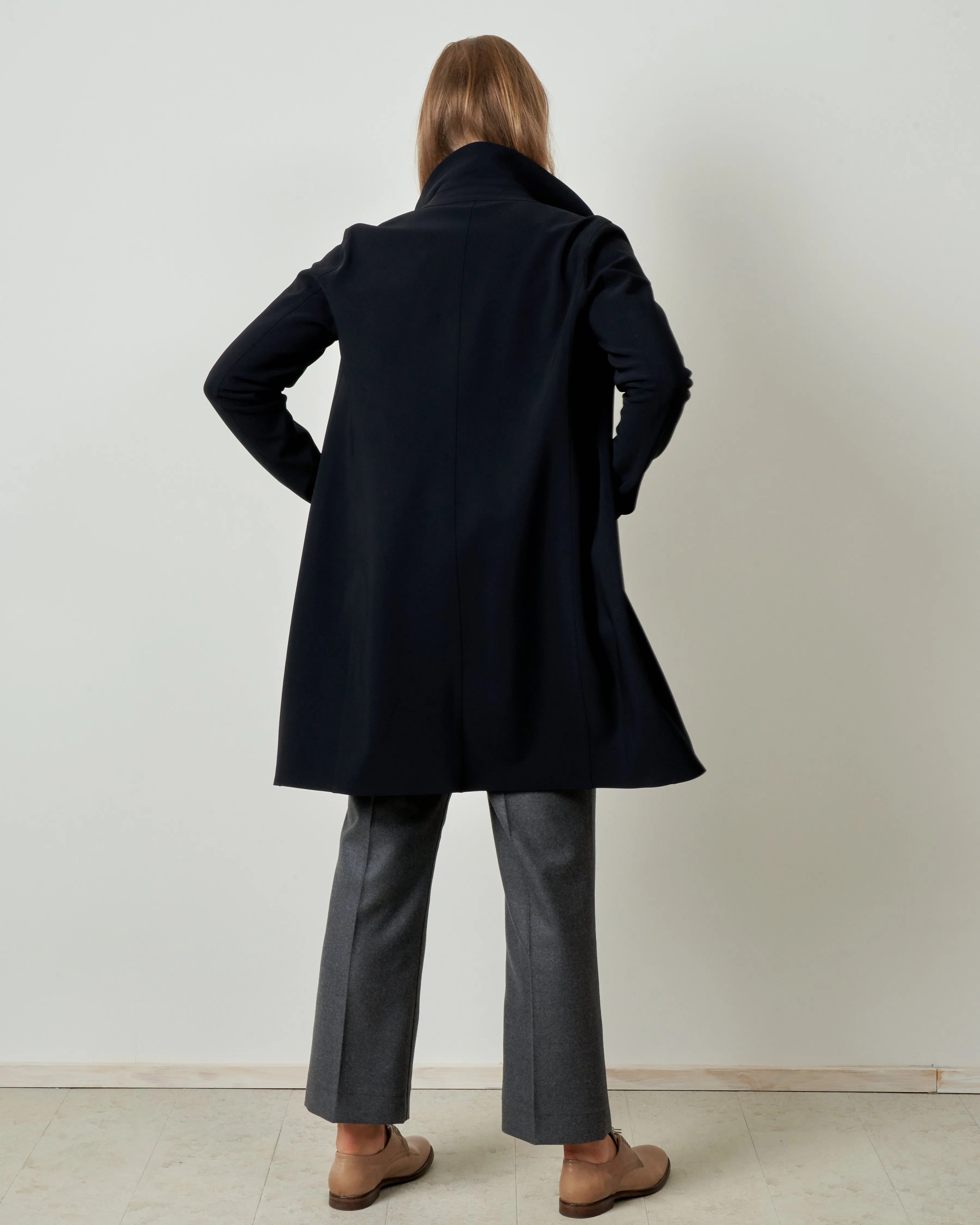 neoprene topper coat - black