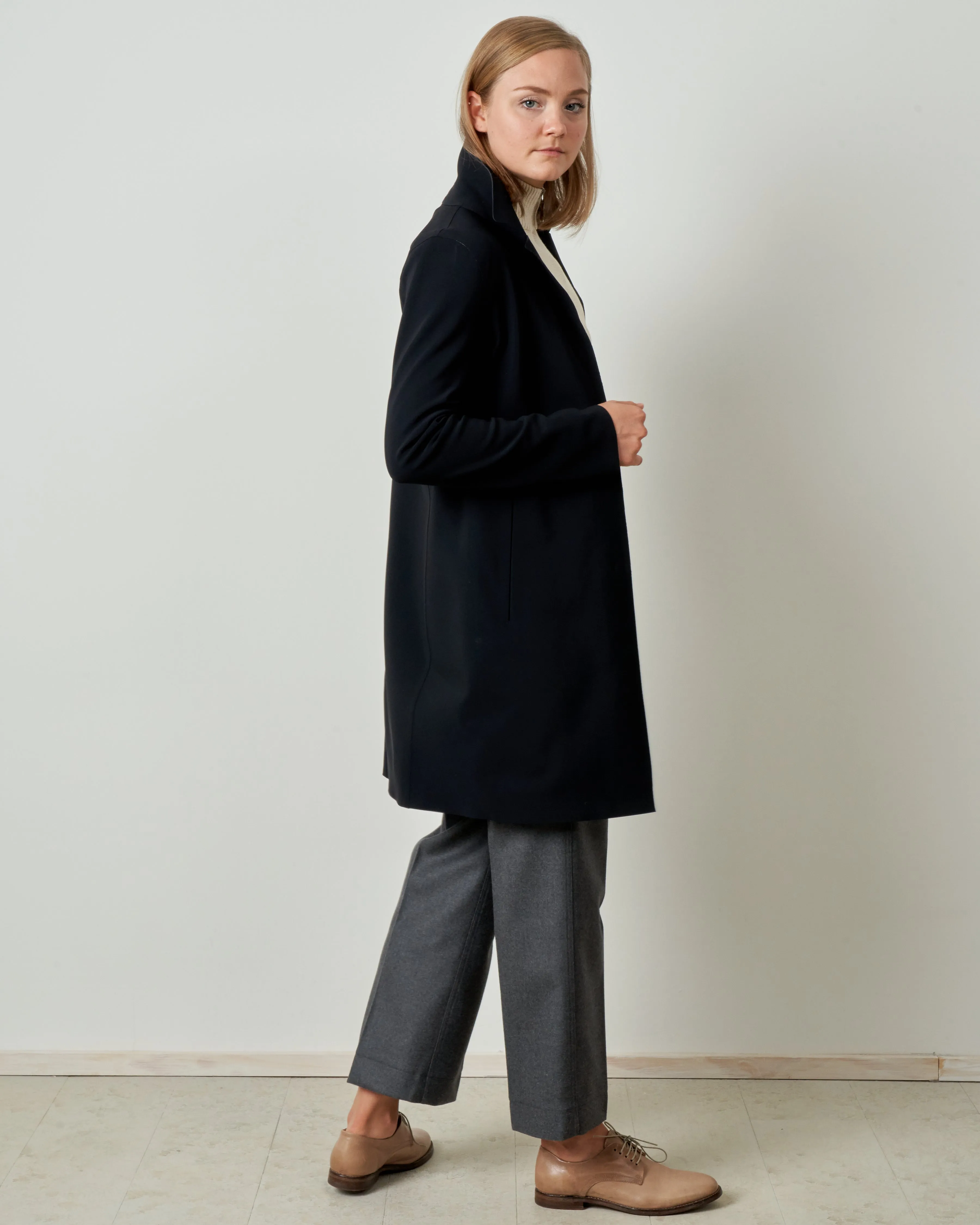 neoprene topper coat - black