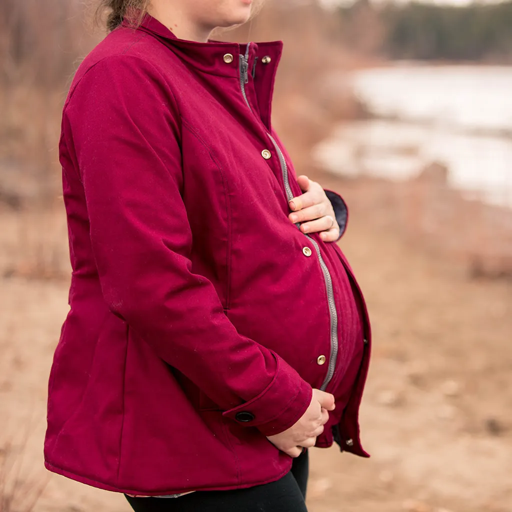 Nestledown Add-on Sewing Pattern for Forester COAT - Adult ~ Zip in Baby-Wearing   Pregnancy Panels