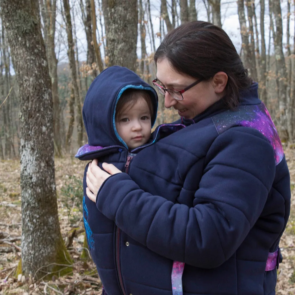 Nestledown Add-on Sewing Pattern for Forester COAT - Adult ~ Zip in Baby-Wearing   Pregnancy Panels