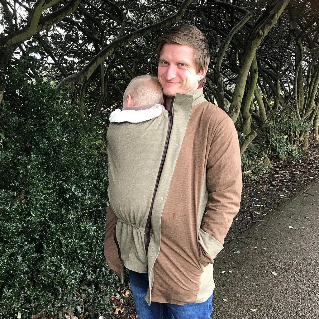 Nestledown Add-on Sewing Pattern for Forester COAT - Adult ~ Zip in Baby-Wearing   Pregnancy Panels