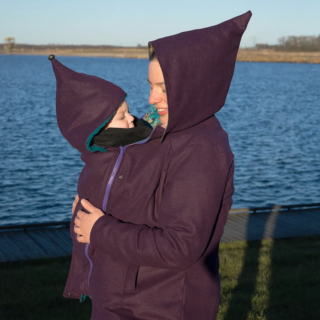Nestledown Add-on Sewing Pattern for Forester COAT - Adult ~ Zip in Baby-Wearing   Pregnancy Panels
