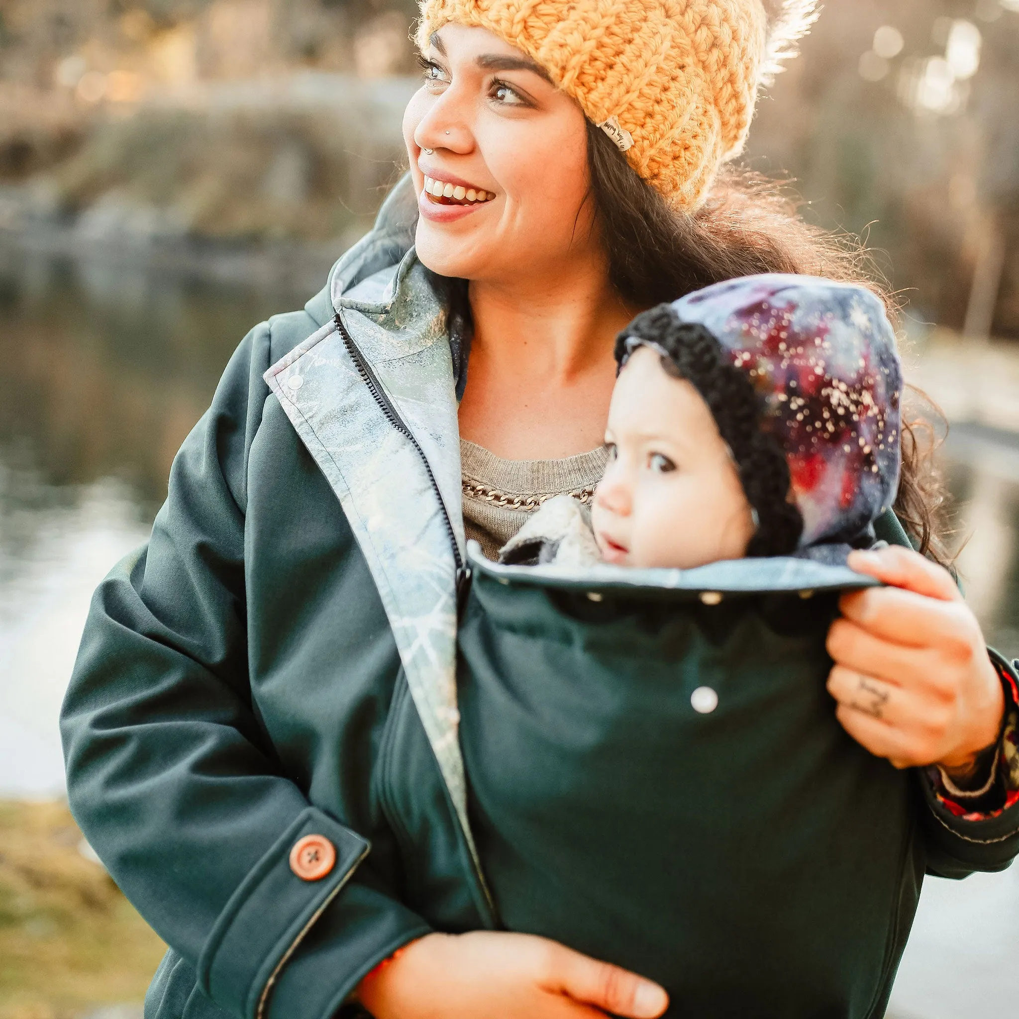 Nestledown Add-on Sewing Pattern for Forester COAT - Adult ~ Zip in Baby-Wearing   Pregnancy Panels