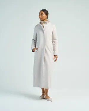 new cashmere long straight coat