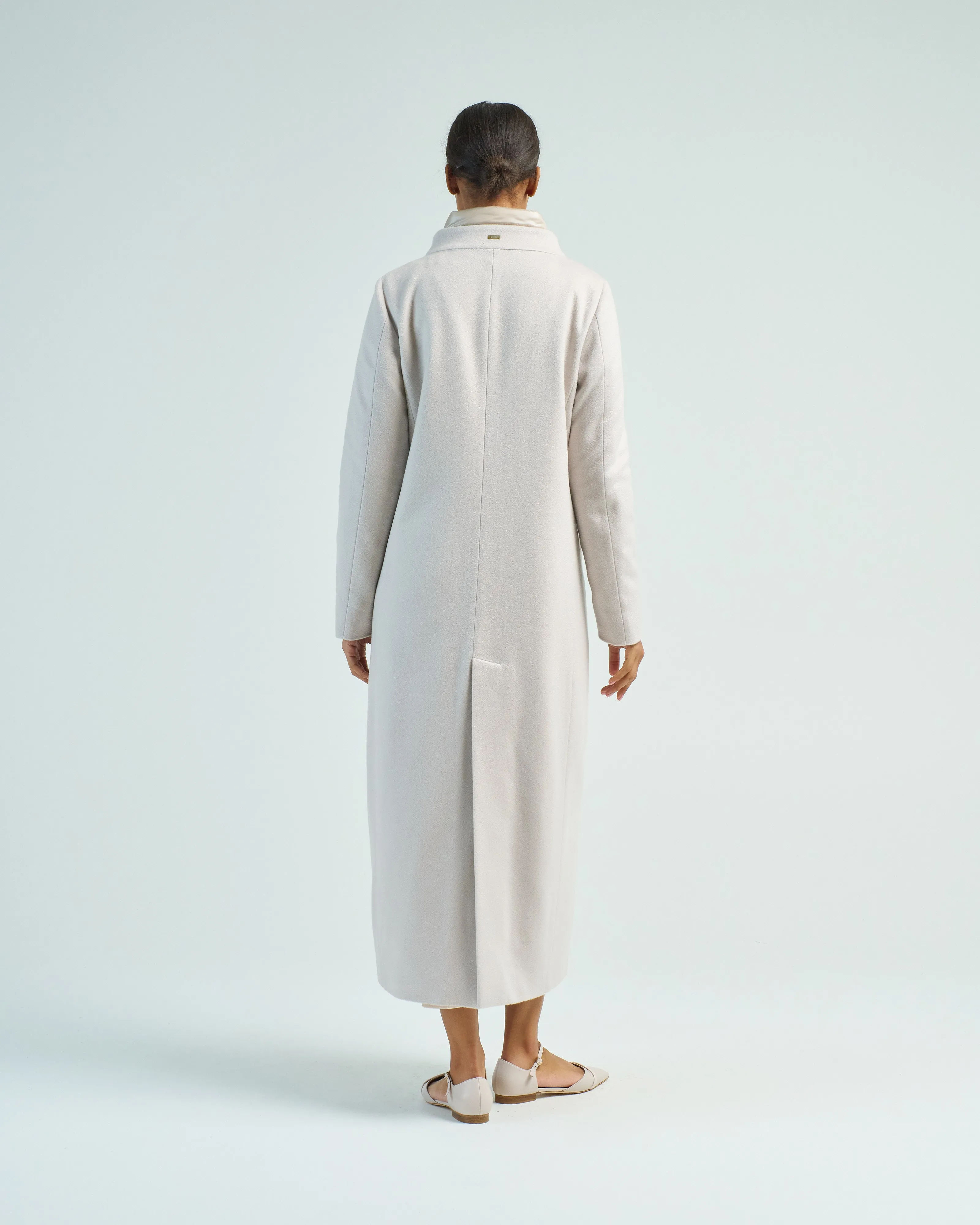 new cashmere long straight coat