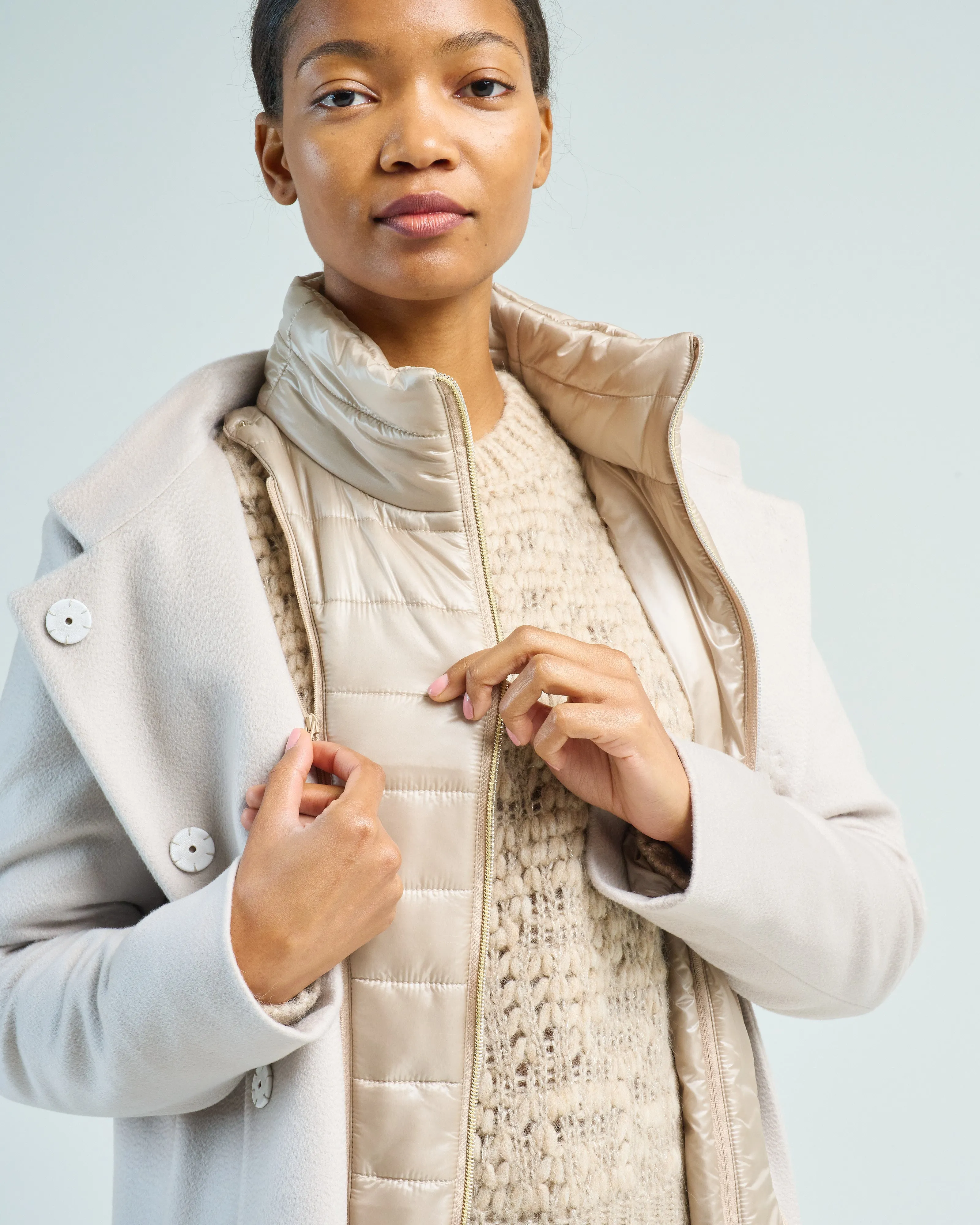 new cashmere long straight coat