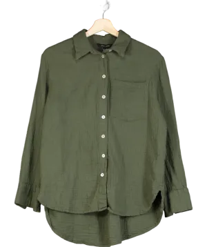 New Look Green Khaki Button Down Shirt UK 8
