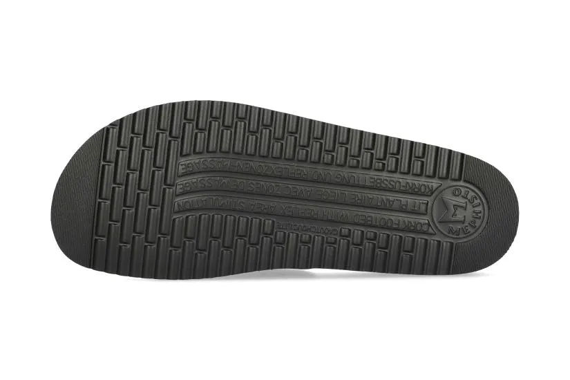 'Nilton' men's strap slide sandal - black