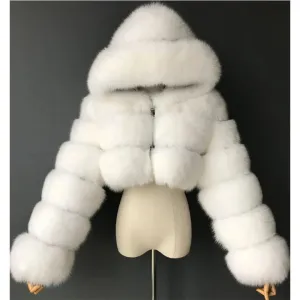 Nuvio -  Faux Fur Cropped Coat