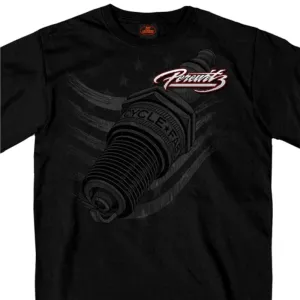 Official Perewitz PFM1006 Men’s Spark Plug Black T-Shirt