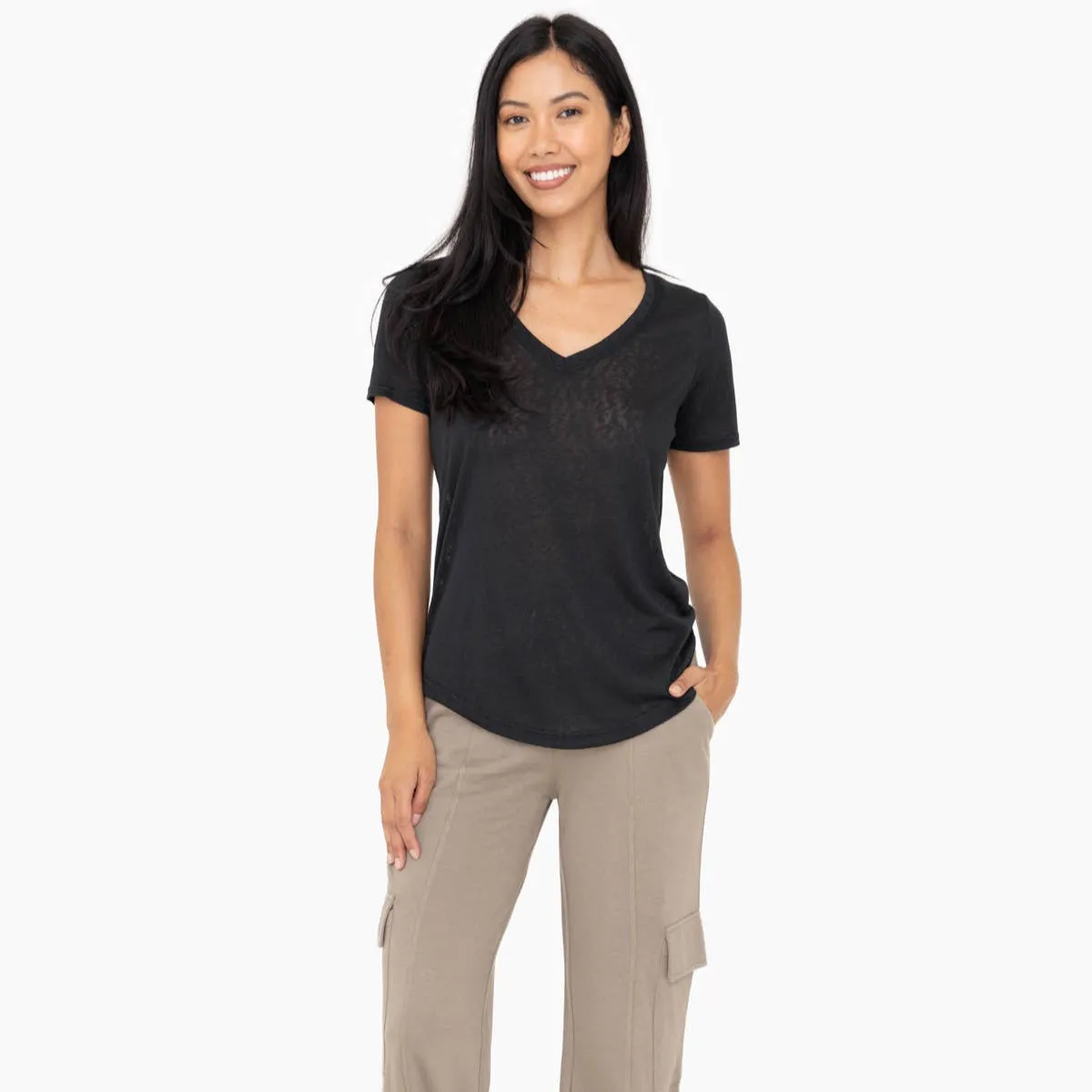 Organic Cotton Blend Cargo Trousers