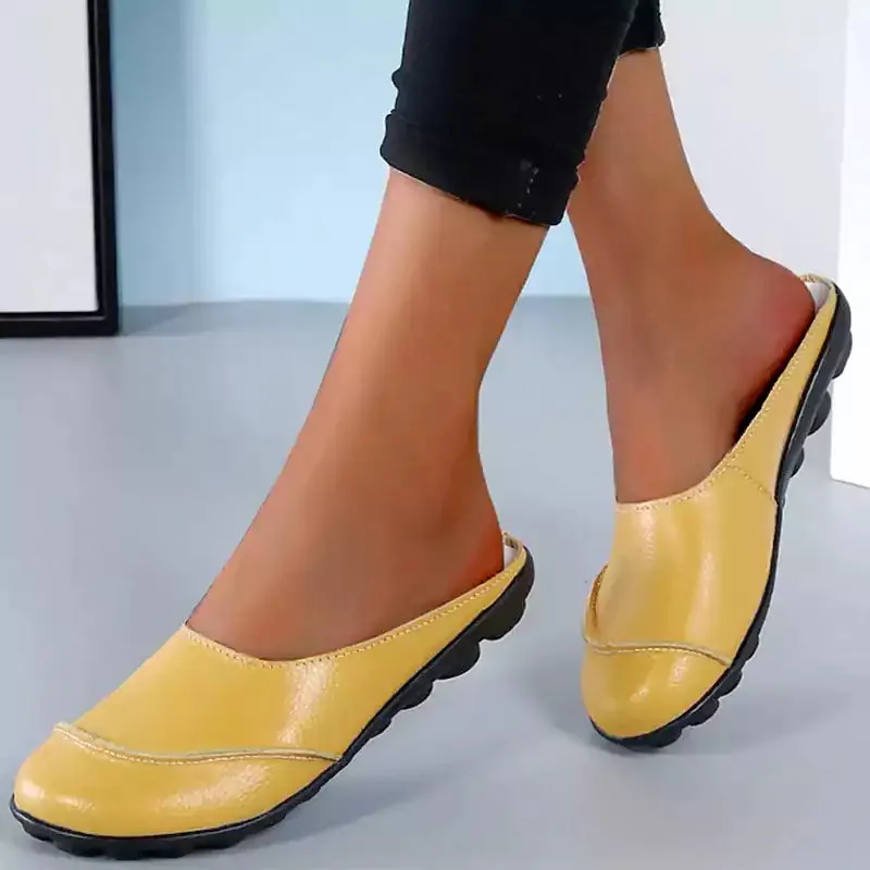 Orthopedic Leather Soft Soles Comfortable Flat Sandals
