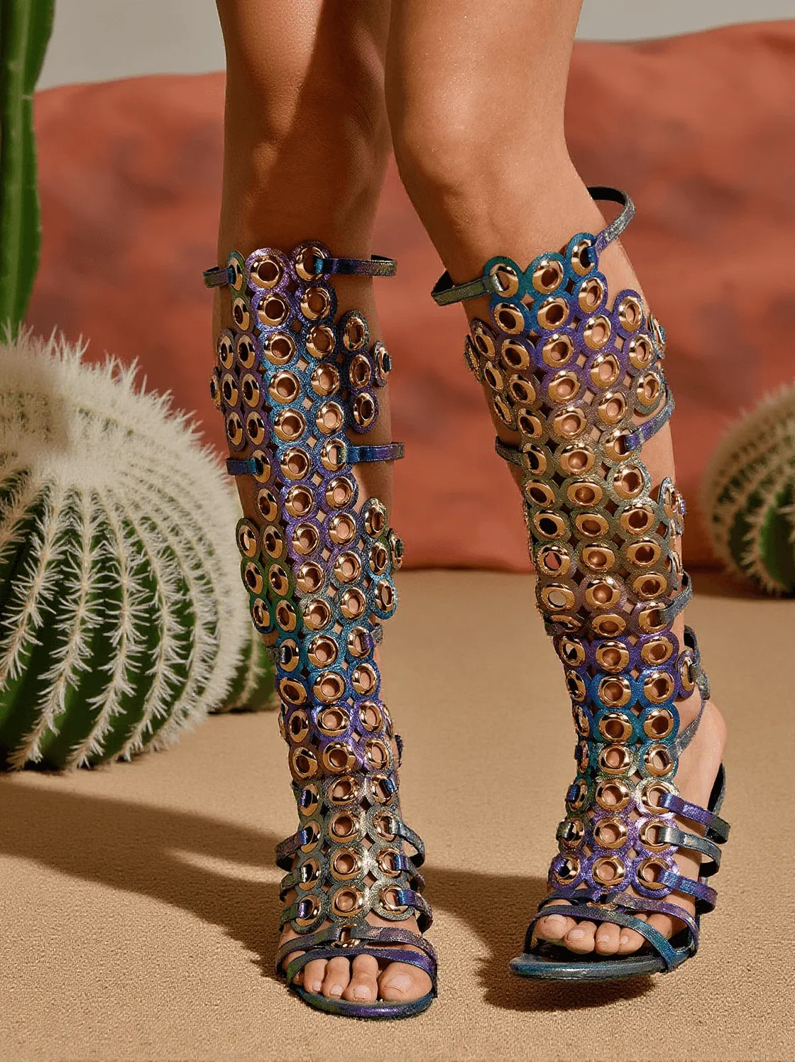 Ostara Circle Cutout Boots