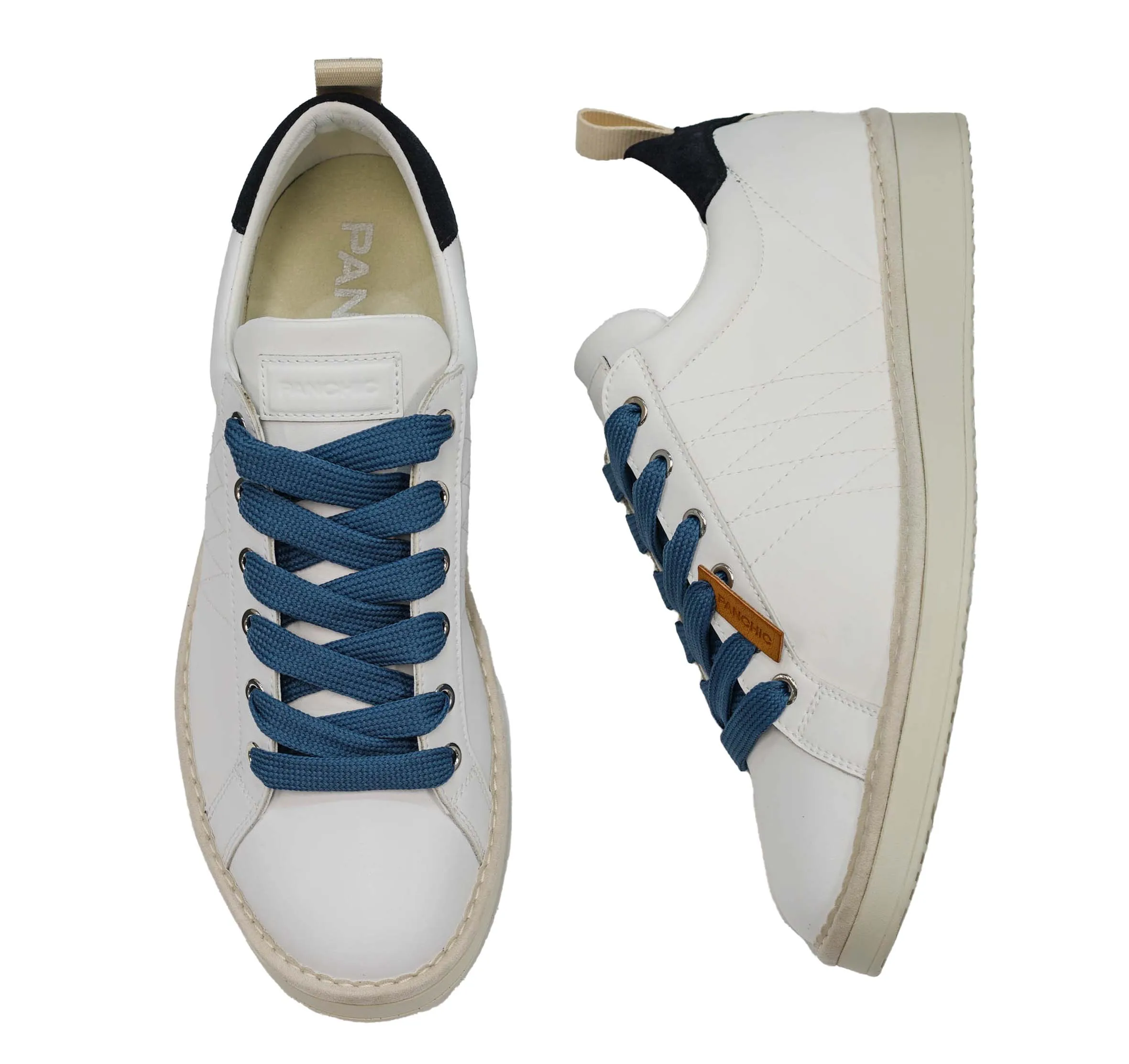 Panchic Men's White & Blue Sneaker M1600 30% off