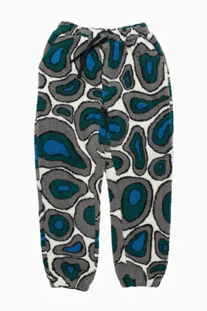 PARRA AMETHIST GEODE POLAR FLEECE PANTS STONE BLUE