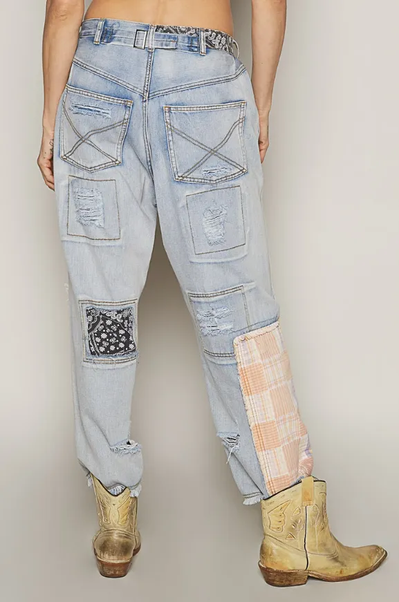 Patch Work Ankle Pant