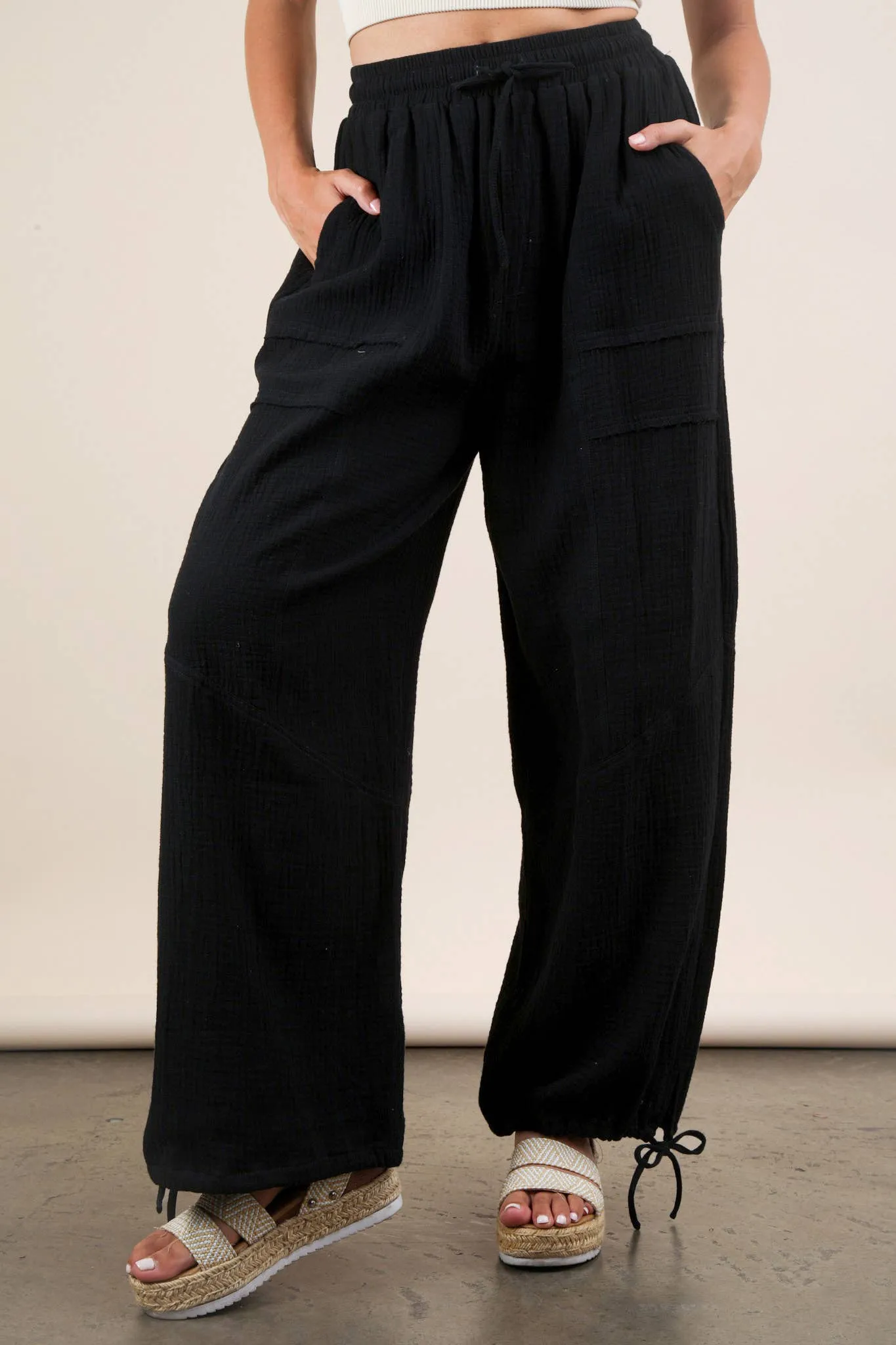 PL Wide Leg Gauze Pants