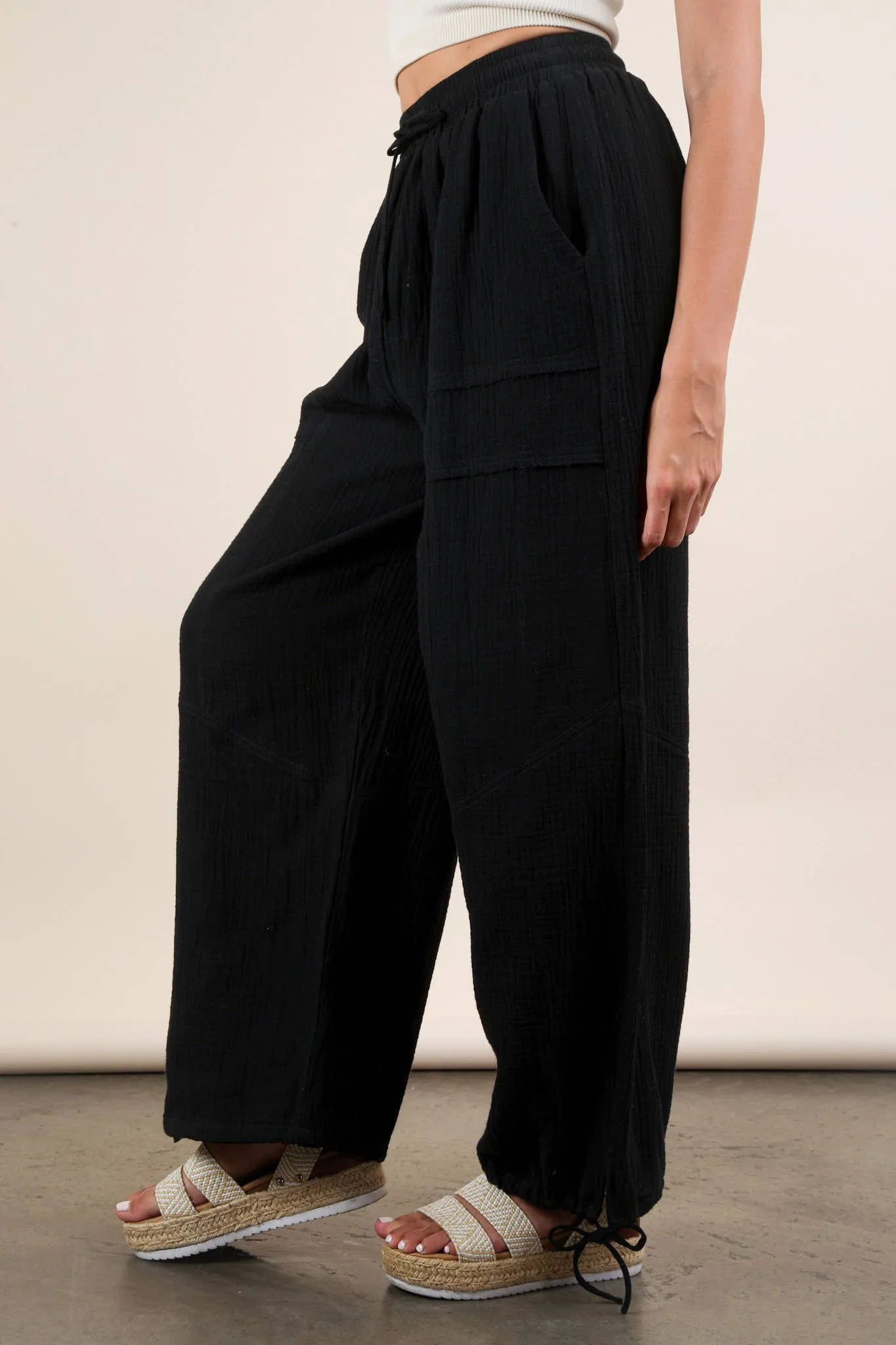 PL Wide Leg Gauze Pants