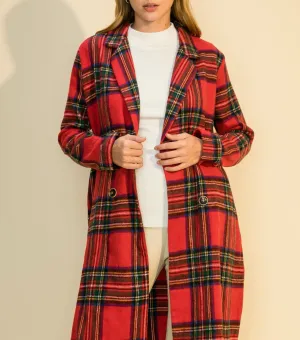 Plaid Blazer Coat