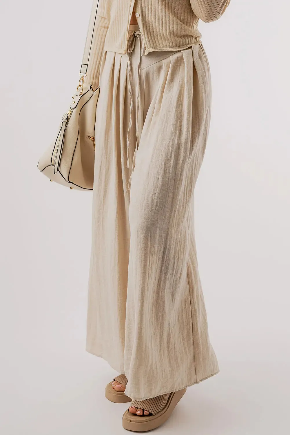 'Poet' Linen Wide Leg Pants