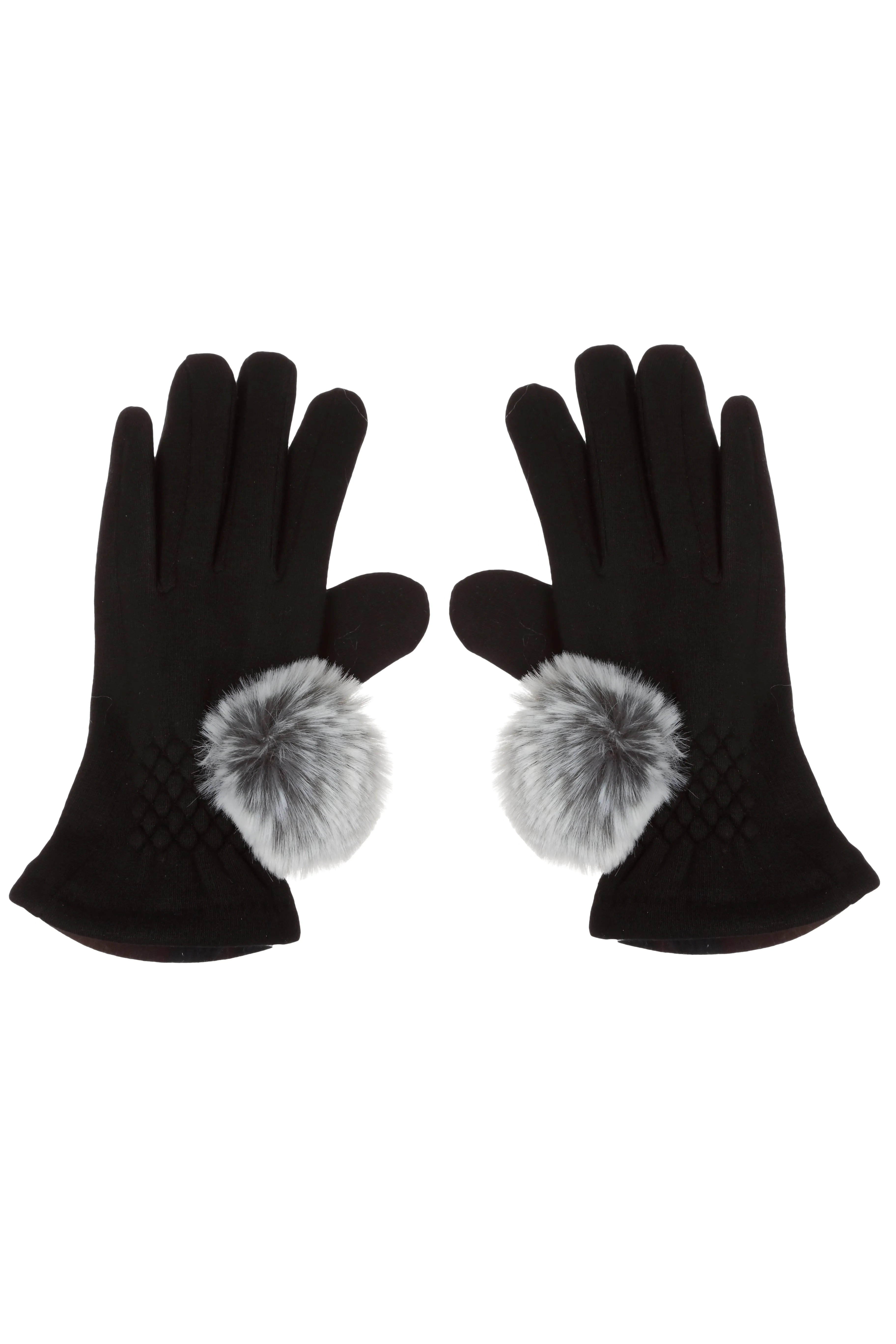 Pompoms Faux Fur Gloves