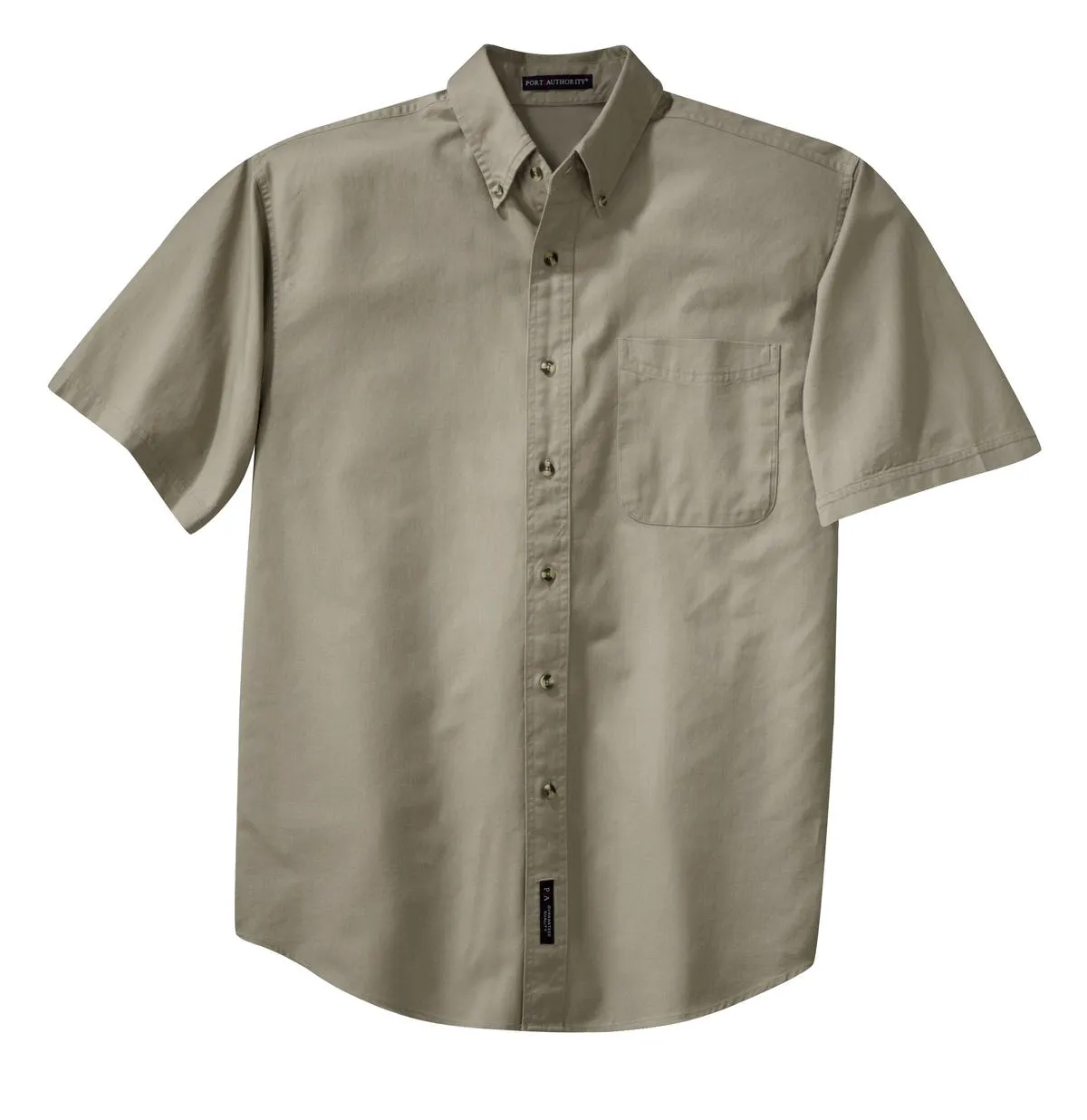 Port Authority Short Sleeve Twill Shirt. S500T Khaki