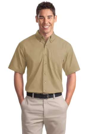 Port Authority Short Sleeve Twill Shirt. S500T Khaki