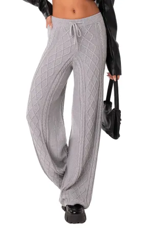 PR3325 Knitted Wide Leg Pants