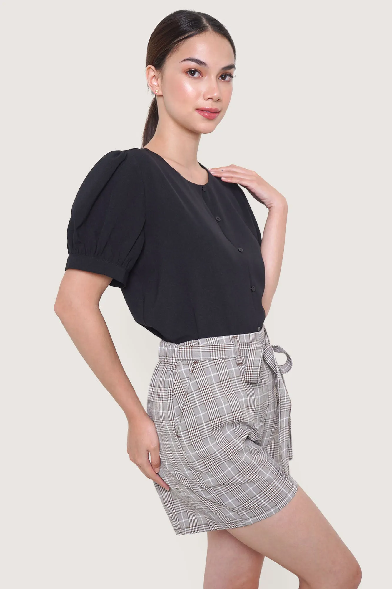 Puff Sleeve Button Down Shirt