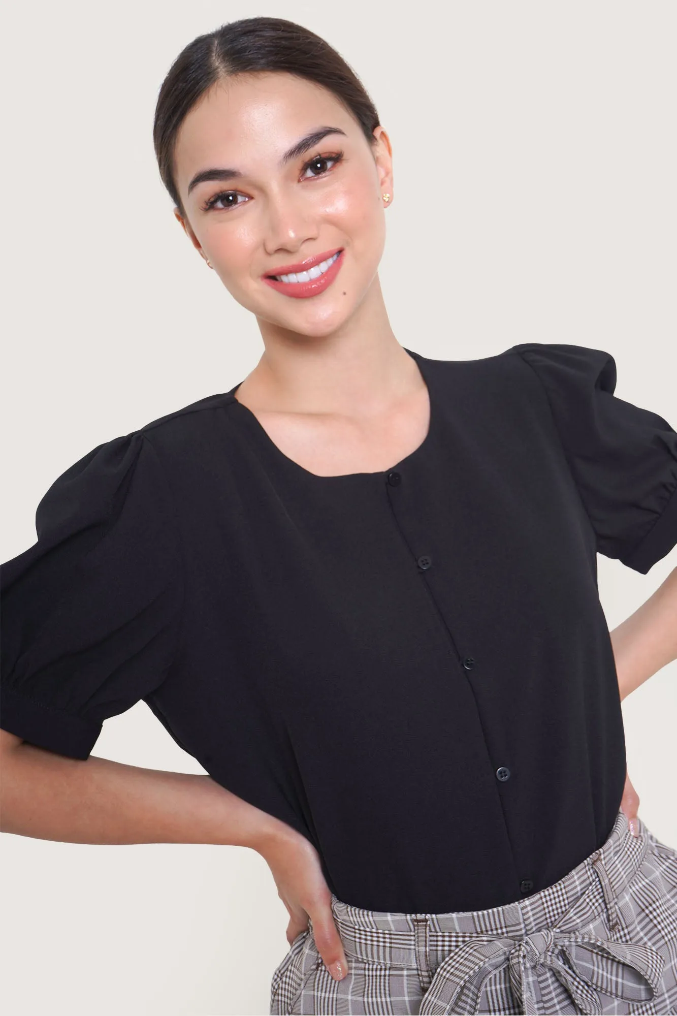 Puff Sleeve Button Down Shirt