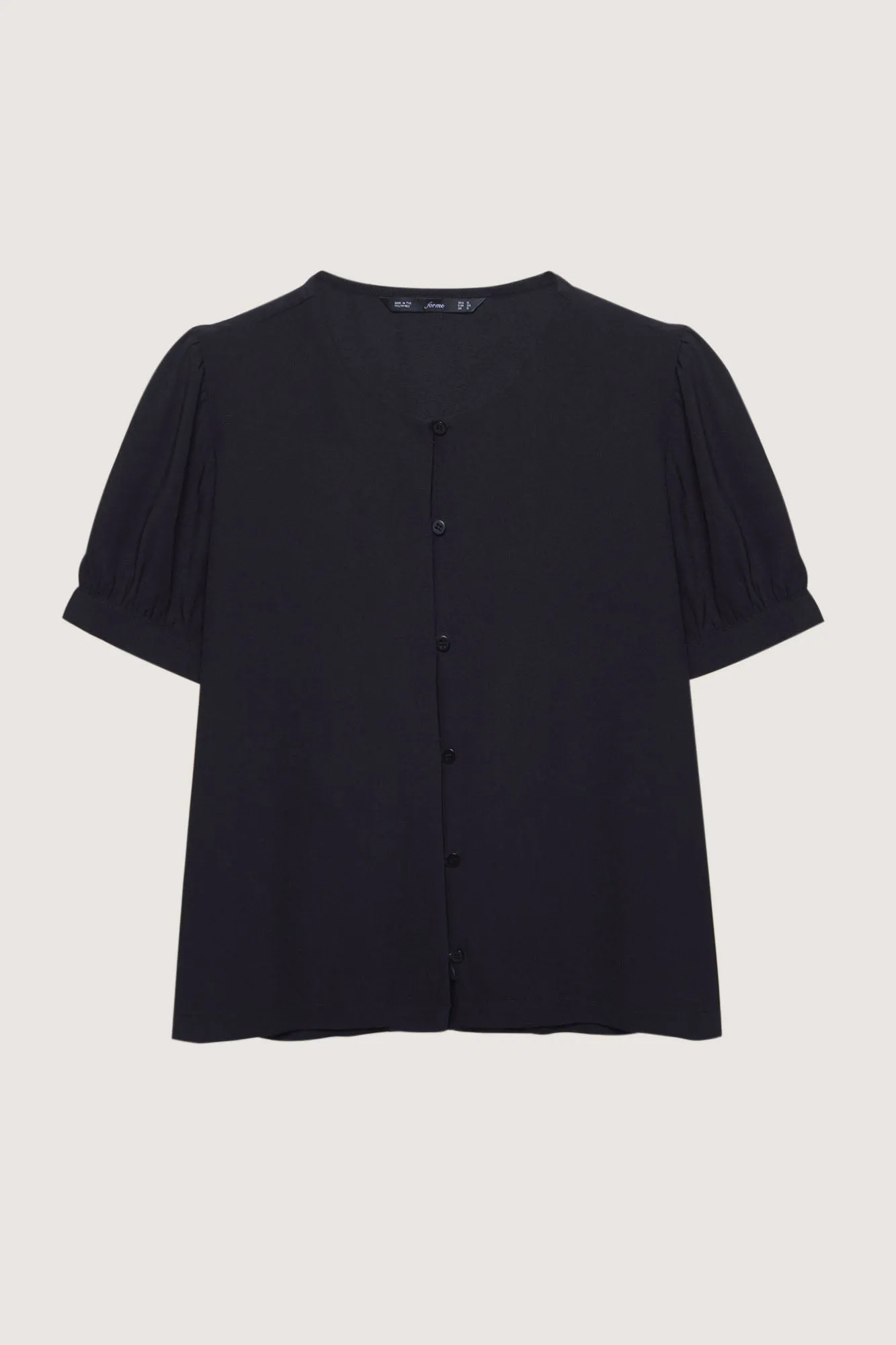 Puff Sleeve Button Down Shirt