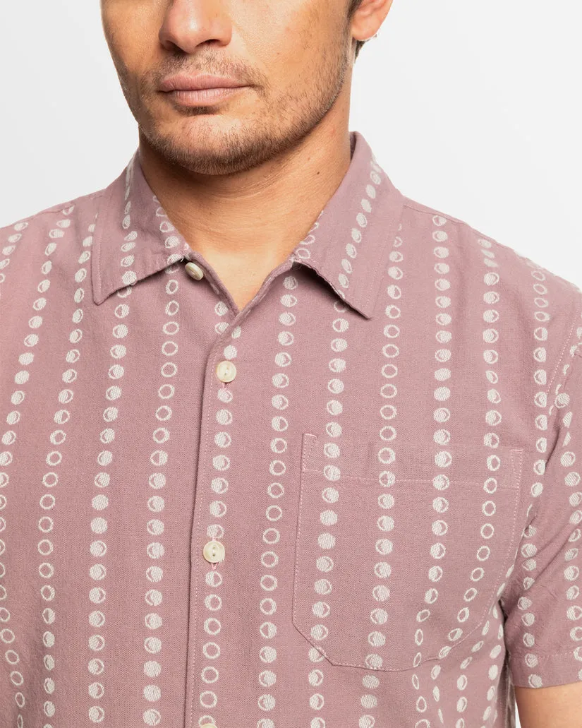 Quiksilver Lunar Phases Casual SS Shirt GRAPE SHAKE LUNAR PHASE CASUAL